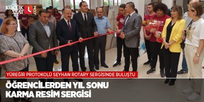 Seyhan Rotary Anadolu Lisesi öğrencilerinden yıl sonu karma resim sergisi