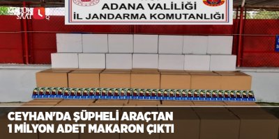 Ceyhan'da şüpheli araçtan 1 milyon adet makaron çıktı