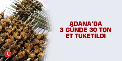 Adana’da 3 günde 30 ton et tüketildi
