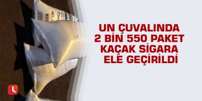 Un çuvalında 2 bin 550 paket kaçak sigara ele geçirildi