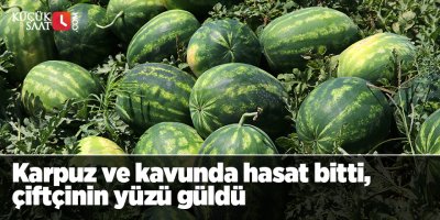 Karpuz ve kavunda hasat bitti, çiftçinin yüzü güldü