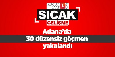 Adana’da 30 düzensiz göçmen yakalandı