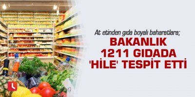 At etinden gıda boyalı baharatlara; Bakanlık 1211 gıdada 'hile' tespit etti