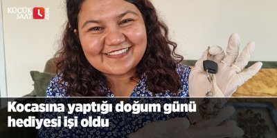 Kocasına yaptığı doğum günü hediyesi işi oldu