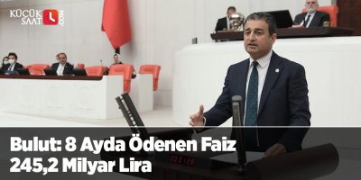 Bulut: 8 Ayda Ödenen Faiz 245,2 Milyar Lira