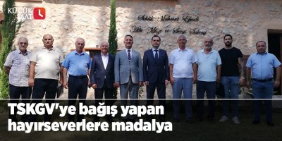 TSKGV'ye bağış yapan hayırseverlere madalya