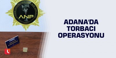 Adana'da torbacı operasyonu