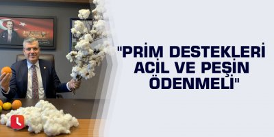 "Prim destekleri acil ve peşin ödenmeli"