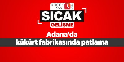 Adana'da kükürt fabrikasında patlama