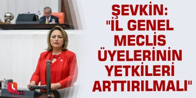 Şevkin: "İl genel meclis üyelerinin yetkileri arttırılmalı"