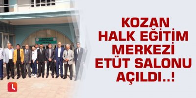 Kozan Halk Eğitim Merkezi etüt salonu açıldı..!