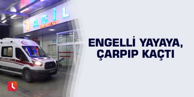Engelli yayaya, çarpıp kaçtı