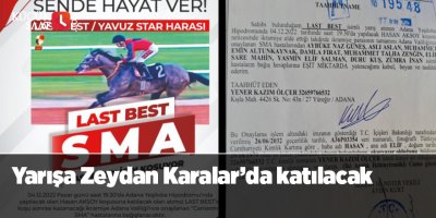 Yarışa Zeydan Karalar’da katılacak