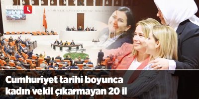 Cumhuriyet tarihi boyunca kadın vekil çıkarmayan 20 il