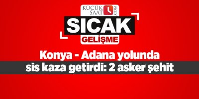 Konya - Adana yolunda sis kaza getirdi: 2 asker şehit