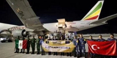 Meksika'dan gönderilen 100 ton insani yardım malzemesi Adana'ya ulaştı