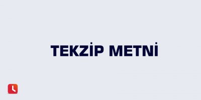 Zeynel Abidin BÜYÜKASLAN tekzip metni