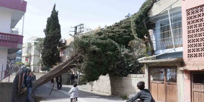 Adana’da fırtına çatıları uçurdu, ağaçları devirdi, elektrik tellerini kopardı