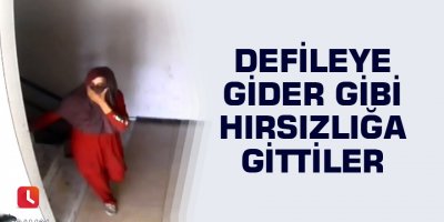 Defileye gider gibi hırsızlığa gittiler
