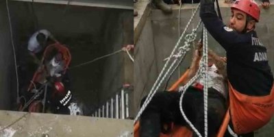 Kuyuya düşen işçi kurtarıldı