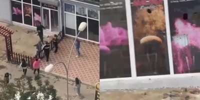 Kadın kuaförler komşu kadın kuaförün iş yerine saldırdı