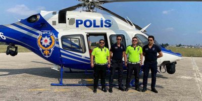 Polisin bayram boyunca havadan ve karadan trafik denetimi devam ediyor