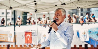 Sarıçam’da portatif havuz açıldı