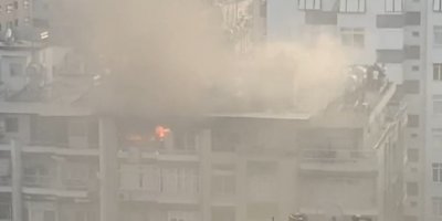 Adana’da apartman dairesi alevlere teslim oldu