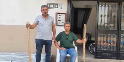 Adana'da apartman sakinleri sopayla nöbet tutmaya başladı
