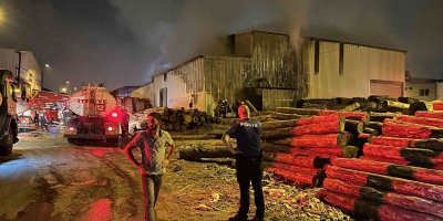 Adana’da kereste imalathanesi yandı