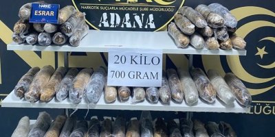 Adana’da 20 kilo 700 gram esrar ele geçirildi, 1 kişi tutuklandı