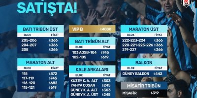 Y. Adana Demirspor - Beşiktaş maçının biletleri satışta