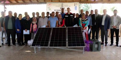 38 göçer aileye güneş paneli verildi