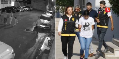 Kadın hırsız, arkadaşlarıyla birlikte motosiklet çaldı