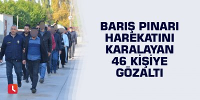 Barış Pınarı Harekatını karalayan 46 kişiye gözaltı