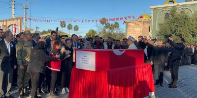 Adana'da hamile eşten şehide gözü yaşlı son bakış