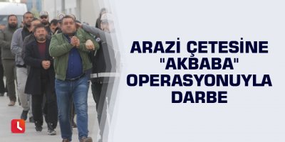 Arazi çetesine "Akbaba" operasyonuyla darbe