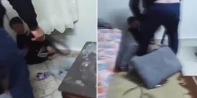 Babadan çocuğa kemerli işkence
