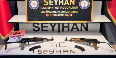 Adana’da bir eve yapılan baskında iki uzun namlulu silah ele geçirildi