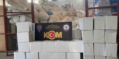 Adana’da 43 milyon 750 bin gümrük kaçağı makaron ele geçirildi