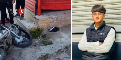 Motosikletli gencin hayatını kaybettiği kaza güvenlik kameralarına yansıdı