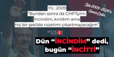 Soner Çetin 2009'da adaylığı geri çekildiğinde "incindim" demişti, bugün ise incitti...