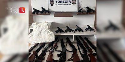 Yüreğir polisi 17 ruhsatsız silah ele geçirirken 93 suçluyu da yakaladı