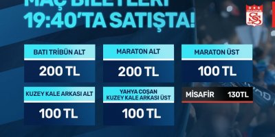 Adana Demirspor - Sivasspor maçının biletleri satışa çıktı