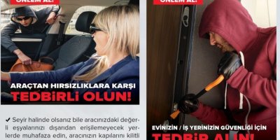 Adana'da polisten vatandaşlara hırsızlık uyarısı