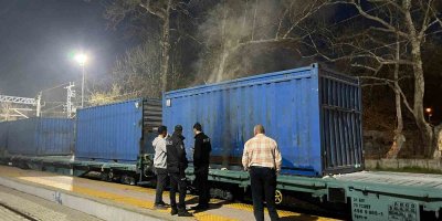 Yük treninde çıkan yangın korkuttu