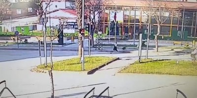 Köpeklerin kovaladığı genç kıza otomobil çarptı