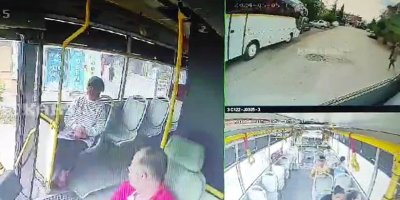 Yaşlı kadının otobüsün altında kaldığı anlar kamerada