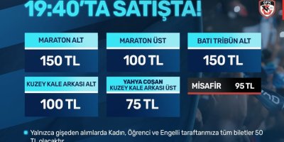 Y. Adana Demirspor - Gaziantep FK maçının biletleri satışa çıktı