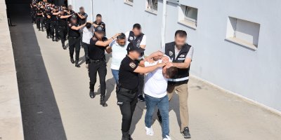 “Altınyüzük” organize suç örgütüne yönelik yapılan operasyonda 28 kişi tutuklandı